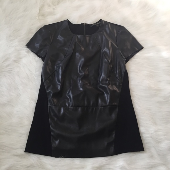 CYNTHIA STEFFE • faux leather top - Picture 3 of 6